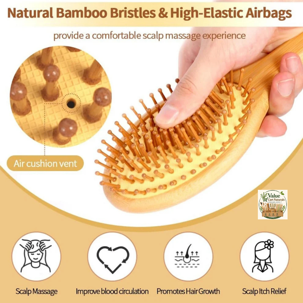 How to use wooden bamboo hair brush for hair growth